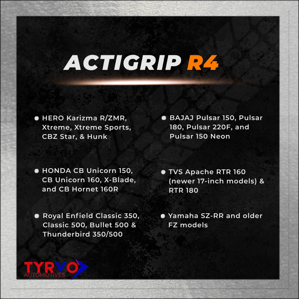 Apollo Actigrip R4 tyre compatible motorcycles