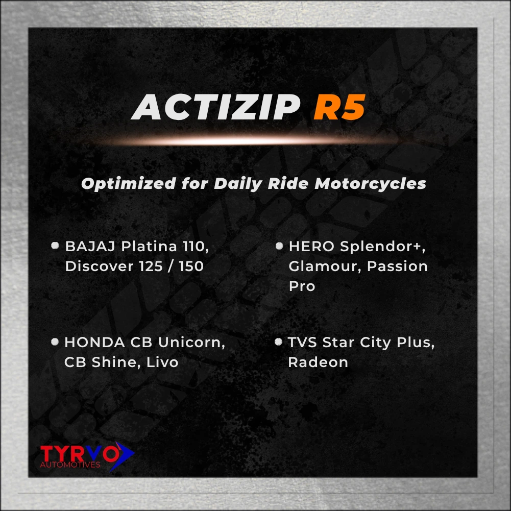 Actizip R5 tyre compatible commuter motorcycles