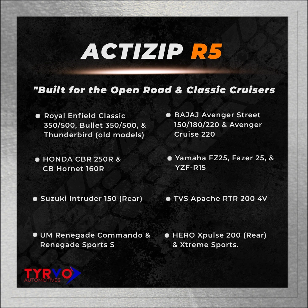 Actizip R5 compatible Motorcycles(cruiser)